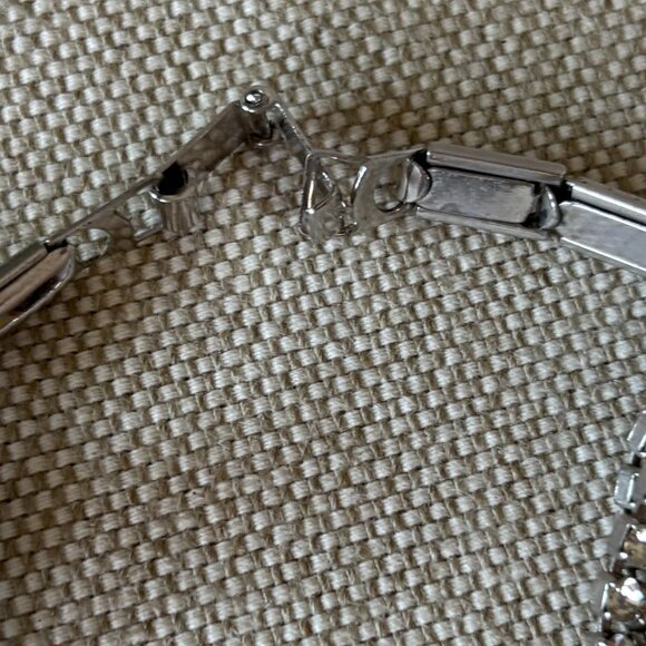 Vintage Rhinestone Necklace Choker - Picture 4 of 5